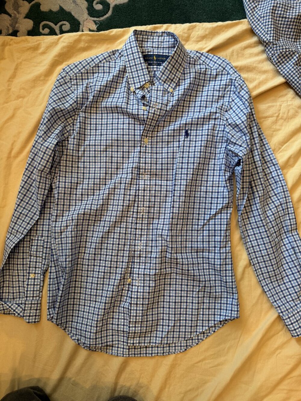 Ralph Lauren Blue & Navy Check Button-Down Shirt